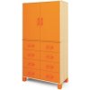 FRESH Skriňa kombinovaná, 92 cm oranžová