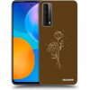 Picasee silikónový čierny obal pre Huawei P Smart 2021 - Brown flowers