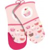 Alvarak kuchyňská chňapka Cupcake ružová so silikónovou dlaňou