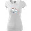 Zubárske tričko - kefka a jedlo - Dámske tričko Pure - 3XL ( Biela )
