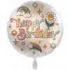 Premioloon Fóliový balón Happy Birthday Retro 43 cm