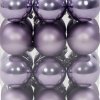 Vianočné gule fialové 4 cm / 24 ks