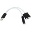 PremiumCord Adapter Lightning na 3,5mm jack audio + Lightning charging kipod54