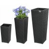 Beno Ratanový kvetináč BEN02 set-3kusy čierna