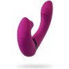 JOS vibrátor so stimulátorom klitorisu JOS Spin, silikónový, fialový, 23 cm
