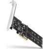 AXAGON PCES-SA4M2, PCIe radič - 2x interný SATA 6G port + 2x SATA M.2 slot, ASM1164, SP & LP PCES-SA4M2