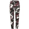 Ladies High Waist Camo Cargo Pants - wine camo 30