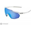 100% Racetrap okuliare Matte White / Hiper Blue Multilayer Mirror Lens