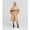 Karl Lagerfeld TRANSFORMER TRENCH COAT hnedá