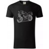 Športová motorka - Tričko z organickej bavlny - 2XL ( Čierna )