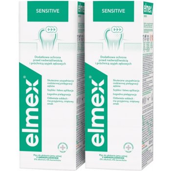 Elmex Sensitive Plus Ústna voda s Aminofluoridom 2 x 400 ml