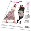 Strih Burda 6357 - Naberaná sukňa, sukňa so spodničkou, tylová sukňa