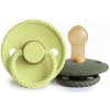 Frigg Dvojbalenie cumlíkov frigg rope green tea/ olive, 0-6m, kaučuk