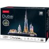 CubicFun 3D puzzle CityLine panorama svítící Dubaj 182 ks
