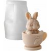 Silikónová forma na sviečku – zajačik v šálke