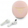 Guess - Wireless Earbuds Script Print bezdrôtové TWS in-ear slúchadlá Bluetooth - ružové