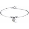 S`Agapo pevný oceľový náramok s kryštálom Lucky Light SKT31