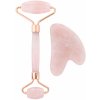Bez názvu Masážny set - face roller a gua sha ruženín