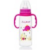 Baby Bruin detská kojenecká fľaša s uškom, 240 ml + Darček - ružová