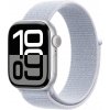 Apple Watch Series 10 GPS + Cellular 46mm Silver Aluminium Case with Blue Cloud Sport Loop MWY23QC/A