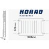 KORAD Radiátor 21K 900/1400 (KORAD 21K 900/1400)