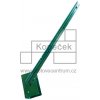 Jednostranný bavolet PVC na 3 rady ostnatého drôtu | štvorcový profil | 60 x 60 mm | zelená RAL 6005