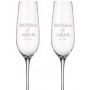 Dekorant Svadobné poháre na šampanské SIMPLE 270 ml 2KS