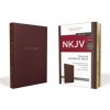 NKJV, Thinline Reference Bible, Leather-Look, Burgundy, Red Letter, Comfort Print