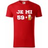 Je mi 60 pivo - Tričko z organickej bavlny - 3XL ( Červená )