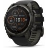Garmin - fenix 8 Solar Sapphire - 51 mm - Carbon Gray DLC Titanium with Black | Pebble Gray Silicone Band, EU