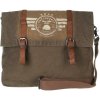 Plátená messenger taška Greenburry 5901-30 khaki