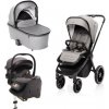 Set kočík Move Cross 3 + hlboká korba Move XL 3 + autosedačka+isofixová základňa (Metal Grey)