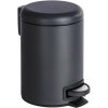 Wenko Pedálový odpadkový kôš Leman 3 l, čierna, 3 l
