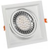 SPECTRUM - MDD MAXI UNO zapustené štvorcové bodové svietidlo AR111 GU10 IP20 186x186x43mm 250V - Biele