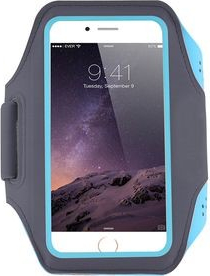 Púzdro Mobilly športové neoprénové na ruky telefóny veľkosti , tyrkysové ARMBAND002 turquoise