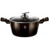 BERLINGERHAUS Kastrol s mramorovým povrchem 20 cm Shiny Black Collection 2 poklice BH-6604