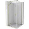 MEXEN/S - Mist HT sprchovací kút dvere krídlové ľavá 80 x 80, transparent, zlato 8A5T-080-080-50-00-L