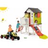 Smoby set detský domček na pilieroch Pilings House s 1,5 m šmykľavkou a traktor na šliapanie Claas Farmer XL 810800-11