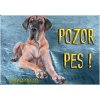 Pozorpes.sk, výstražná tabuľka (Nemecká Doga)