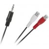 shumee Jack kábel 3,5 zástrčka-2 RCA zásuvky 25cm
