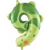 Balón narodeninový - číslo 9 zvieratko 100 cm