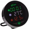 Voltmeter s teplomerom, hodinami a USB nabíjačkou na motocykel