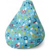 Sablio Sedací vak Pear Cumlíky a hviezdy - 70 x 95 x 15 cm