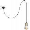 Helam | Luster na lanku TUBE 1xE27/15W/230V čierna/zlatá | HE1645