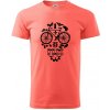 Bike lebka - Klasické pánske tričko vyššej gramáže - XS ( Korálová )