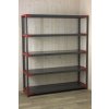 N5K Jupiter Plastový regál s 5 policami sivočervený 180 x 110 x 46 cm