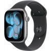 Apple Watch Series 11 (46mm) Vesmírne šedý hliník s čiernym športovým remienkom M/L MEV44MP/A