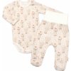 Baby Nellys 2-dielna sada body zap. pri krku polodupačky Sweet Candy krémová