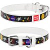 Obojok kožený Waudog NASA biely Délka: 37-48cm/2,5cm
