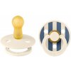 Bibs cumlíky kaučuk Colour Pin 2 ks 6-12 mesiacov Ivory-steel-blue-mix